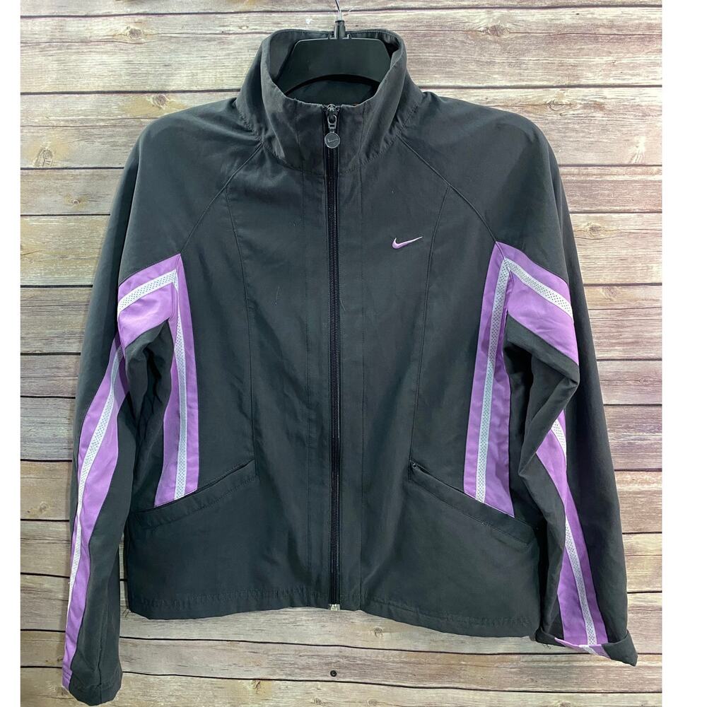 Nike women's performance full zip jacket Small black pink track jacket